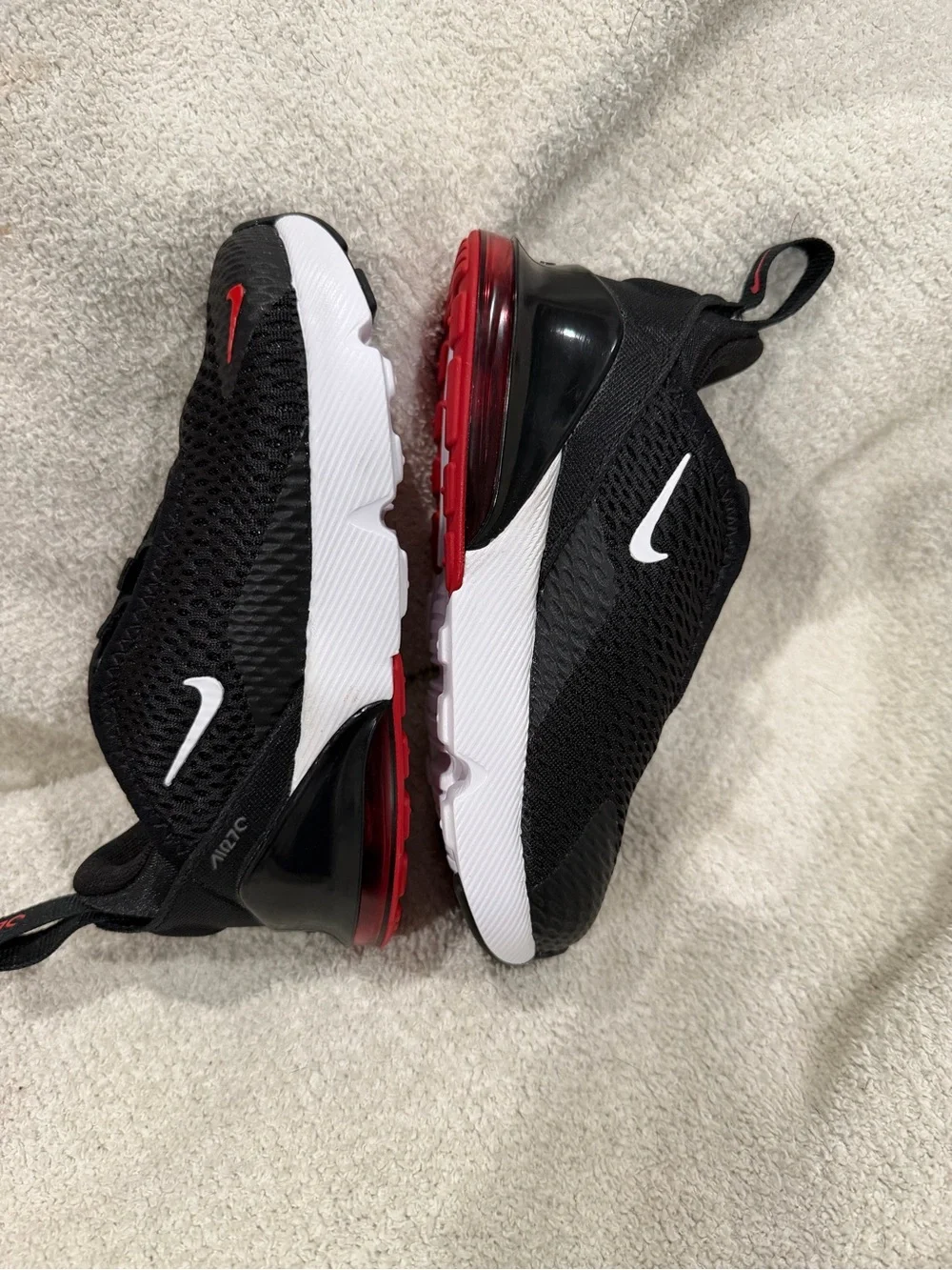 Nike Black White Red Air Max Slip-On Sneakers